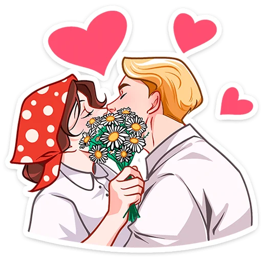 Sticker from the "Илья и Анфиса" sticker pack