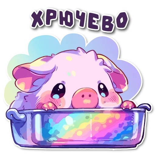 Sticker from the "порося" sticker pack