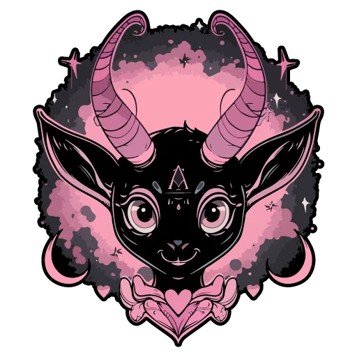 Sticker from the "satanic goats" sticker pack