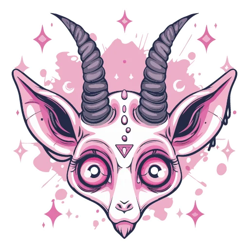 Sticker from the "satanic goats" sticker pack