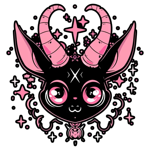 Sticker satanic goats