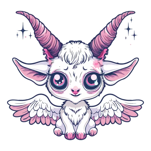 Sticker from the "satanic goats" sticker pack