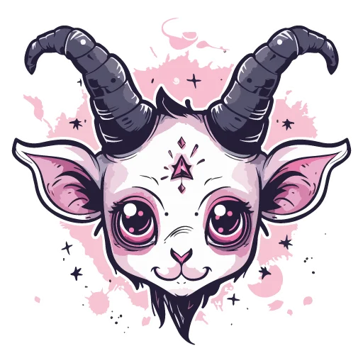 Sticker from the "satanic goats" sticker pack