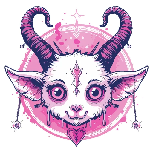 Sticker satanic goats