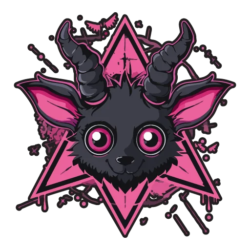 Sticker from the "satanic goats" sticker pack