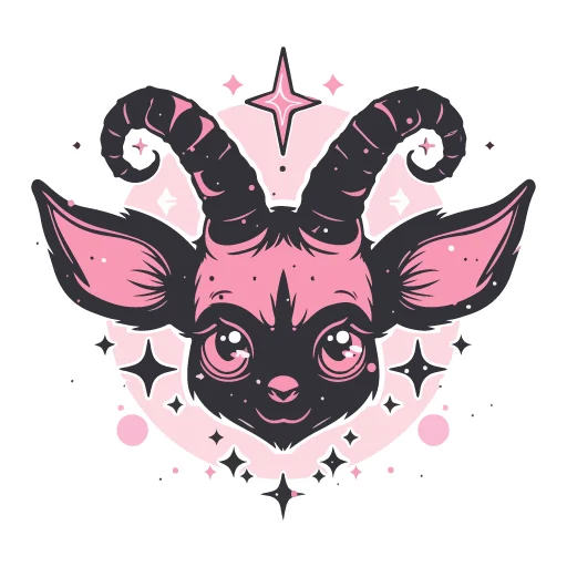 Sticker satanic goats