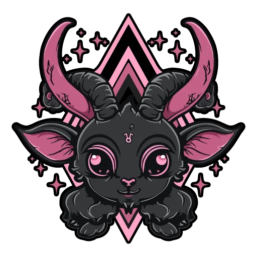 Sticker from the "satanic goats" sticker pack