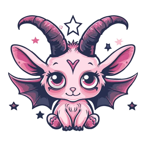 Sticker from the "satanic goats" sticker pack