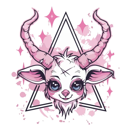 Sticker from the "satanic goats" sticker pack