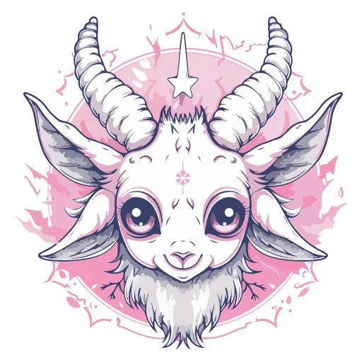 Sticker from the "satanic goats" sticker pack