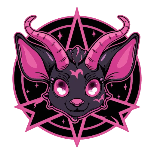 Sticker from the "satanic goats" sticker pack