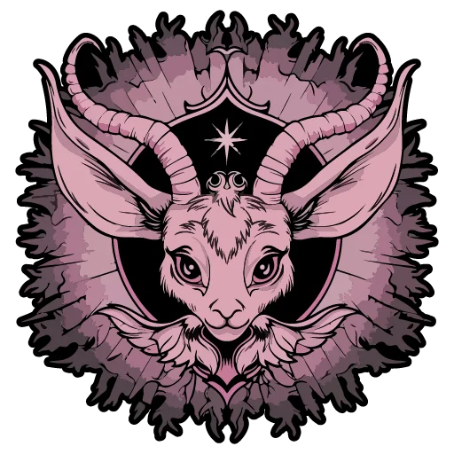 Sticker from the "satanic goats" sticker pack