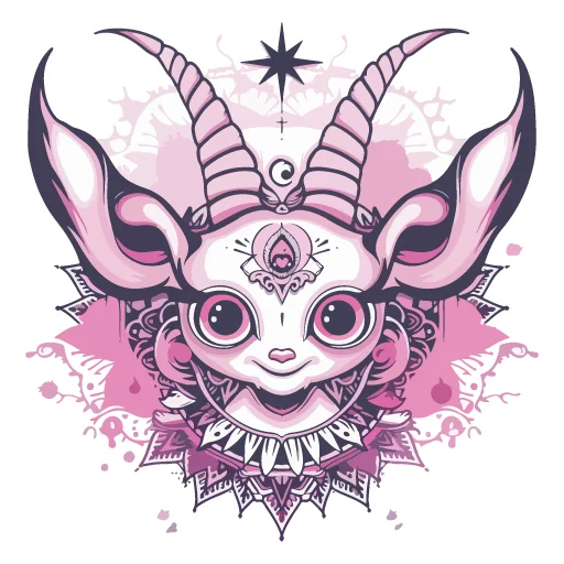 Sticker satanic goats