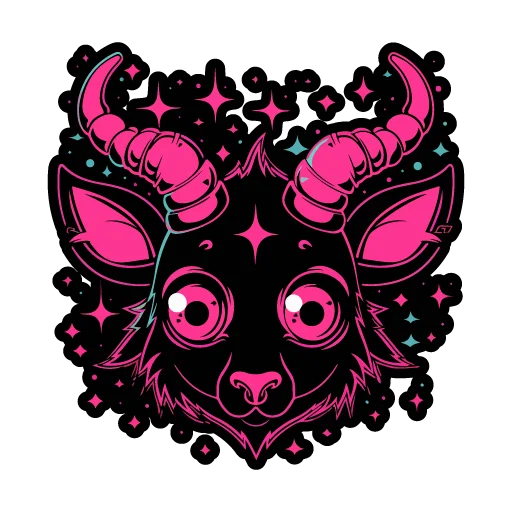 Sticker from the "satanic goats" sticker pack