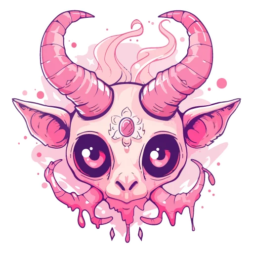 Sticker from the "satanic goats" sticker pack