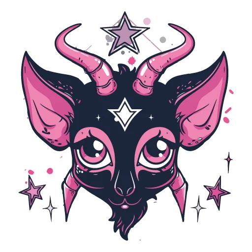 Sticker from the "satanic goats" sticker pack