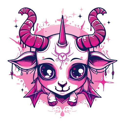 Sticker satanic goats