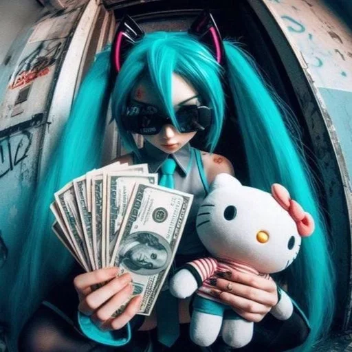 Стикер из набора "Hatsune Miku"