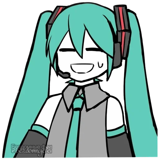 Стикер из набора "Hatsune Miku"