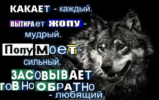 Sticker Волчьи цитаты