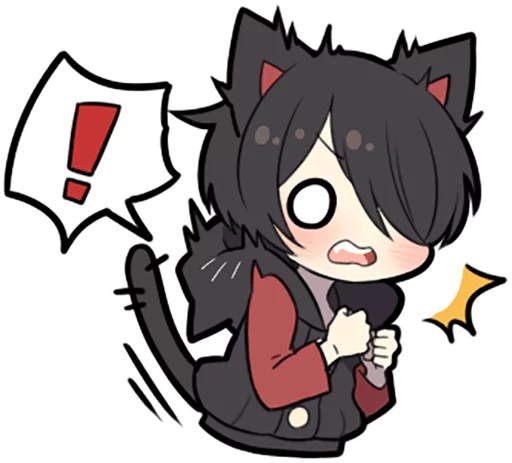 Sticker from the "Black Kitten" sticker pack