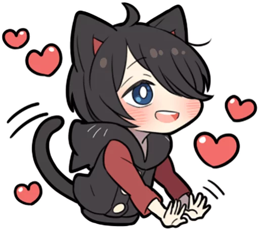 Sticker from the "Black Kitten" sticker pack