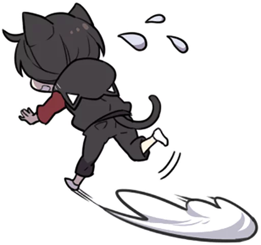 Sticker from the "Black Kitten" sticker pack