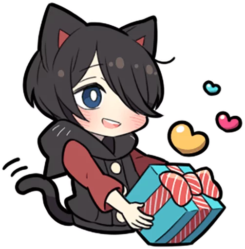 Sticker from the "Black Kitten" sticker pack