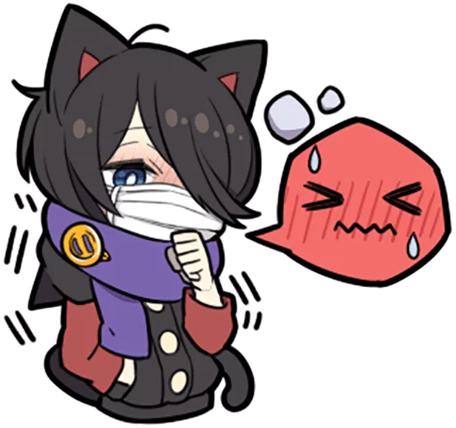 Sticker from the "Black Kitten" sticker pack