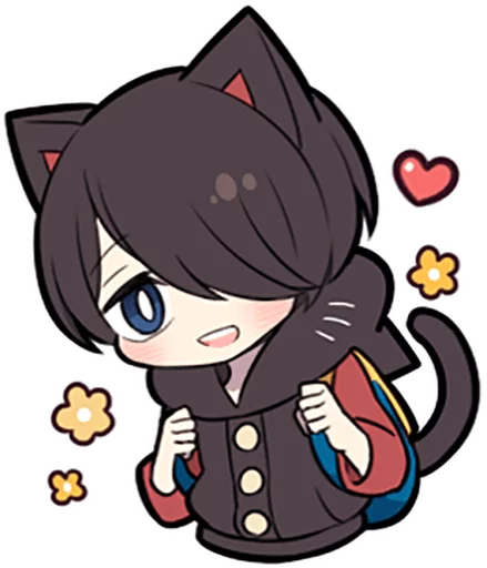 Sticker from the "Black Kitten" sticker pack