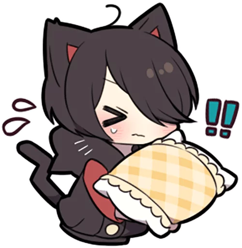 Sticker from the "Black Kitten" sticker pack