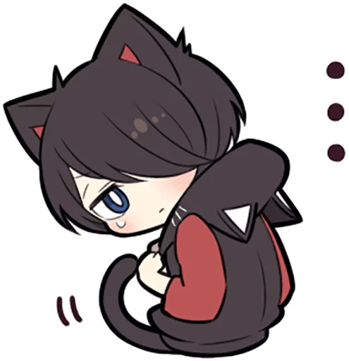 Sticker from the "Black Kitten" sticker pack