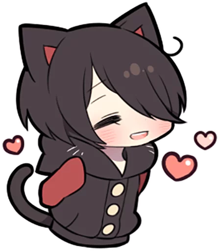 Sticker from the "Black Kitten" sticker pack