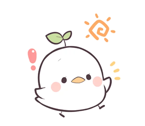 Sticker from the "Seedling Bird" sticker pack