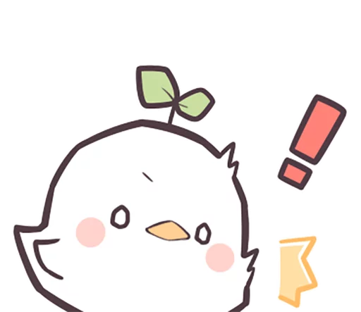 Sticker from the "Seedling Bird" sticker pack