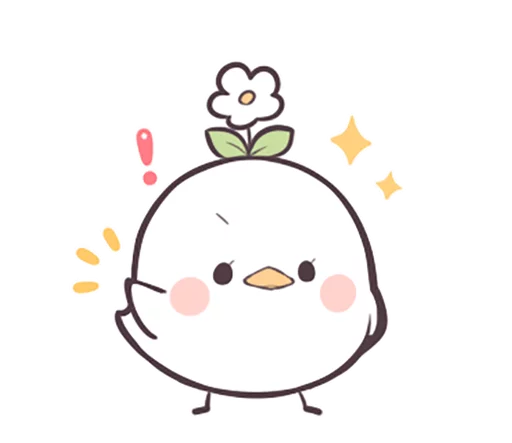 Sticker from the "Seedling Bird" sticker pack