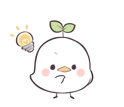 Sticker from the "Seedling Bird" sticker pack