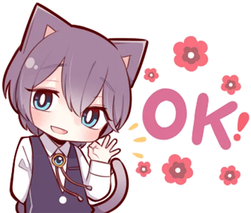 Sticker from the "Russian Blue Kitten" sticker pack