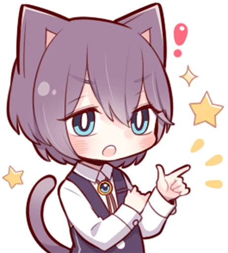 Sticker from the "Russian Blue Kitten" sticker pack