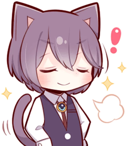 Sticker from the "Russian Blue Kitten" sticker pack