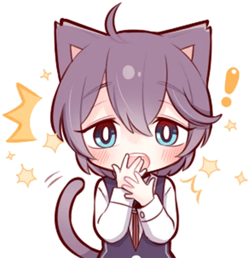 Sticker from the "Russian Blue Kitten" sticker pack