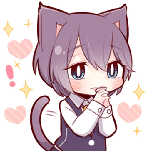 Sticker from the "Russian Blue Kitten" sticker pack