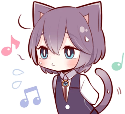 Sticker from the "Russian Blue Kitten" sticker pack