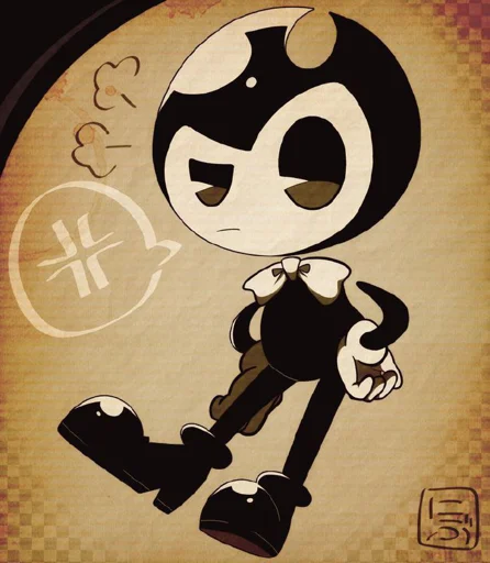 Sticker from the "Bendy And The Ink Machine" sticker pack