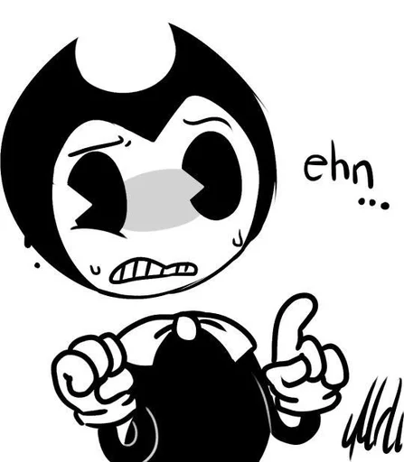 Sticker from the "Bendy And The Ink Machine" sticker pack