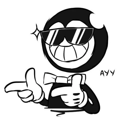 Sticker Bendy And The Ink Machine