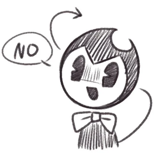 Sticker from the "Bendy And The Ink Machine" sticker pack