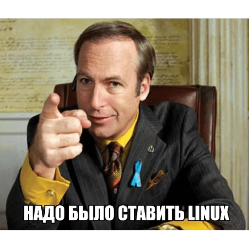 Sticker from the "Надо было ставить Linux" sticker pack