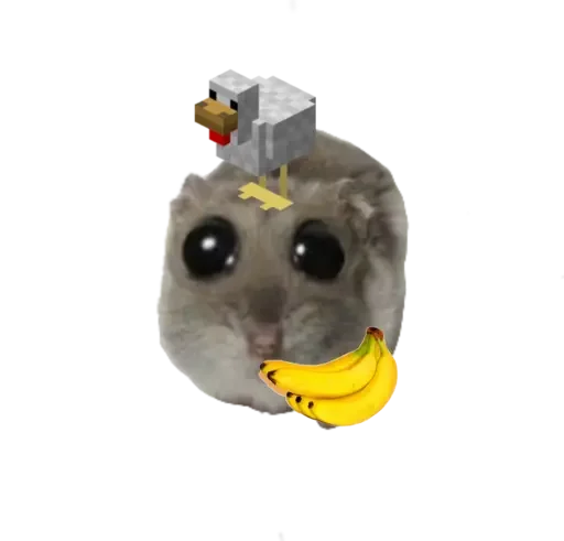 Sticker from the "sad hamster" sticker pack