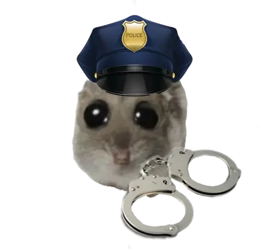 Sticker from the "sad hamster" sticker pack